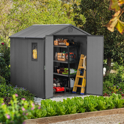 Darwin 6x8ft (1.9m x 2.4m) Garden Shed - Green